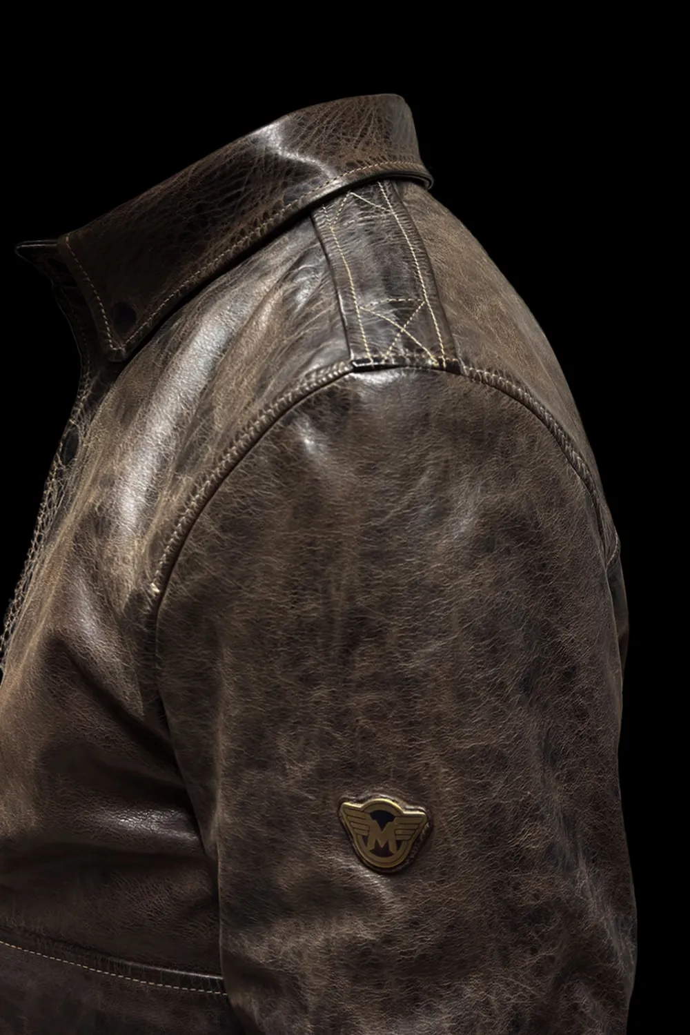 Matchless British Bomber skinnjakke RAF-burnt nubuck