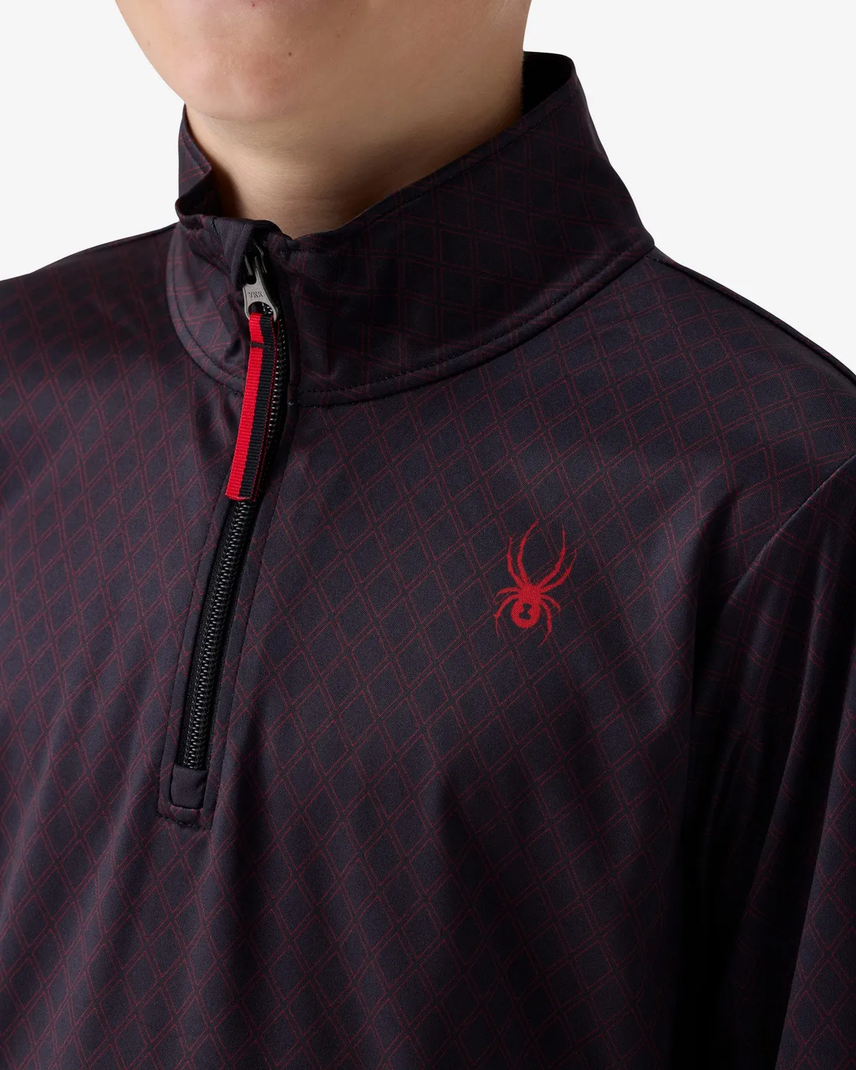 Spyder Jacobs quarter zip genser gutt Spyder Red