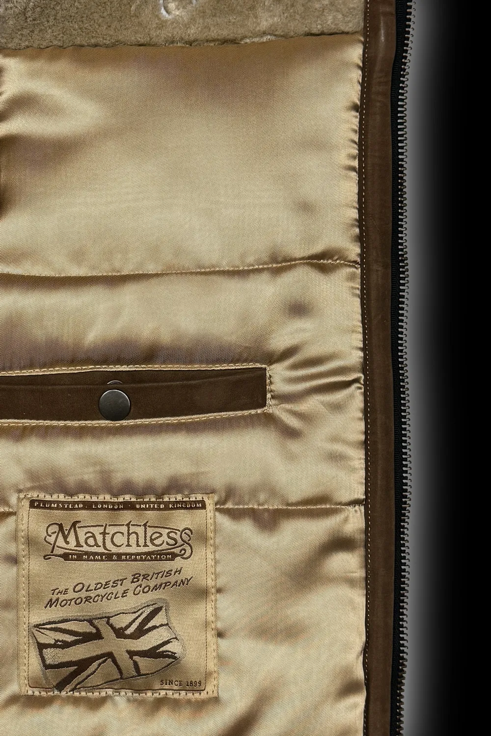 Matchless Manx skinnvest brun saueskinn
