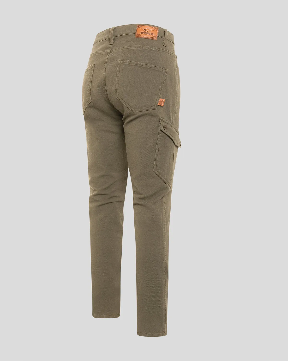Rokker Cargo Slim MC-jeans lys oliven W32 L32