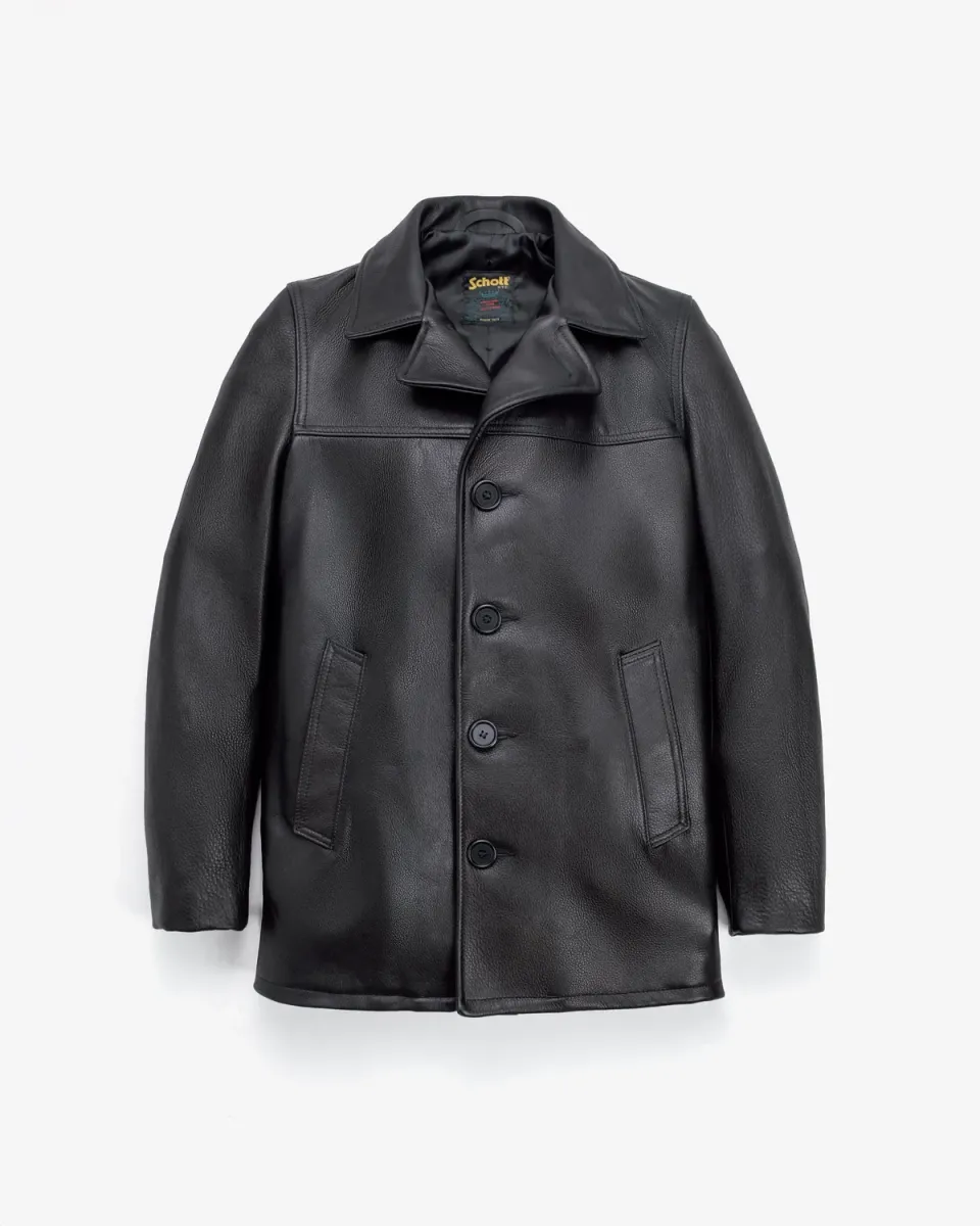Schott NYC 564 car coat skinnjakke svart