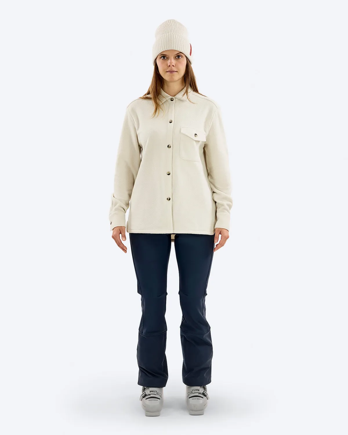 The Mountain Studio G-13 W Micro Fleece skjorte Almond Milk