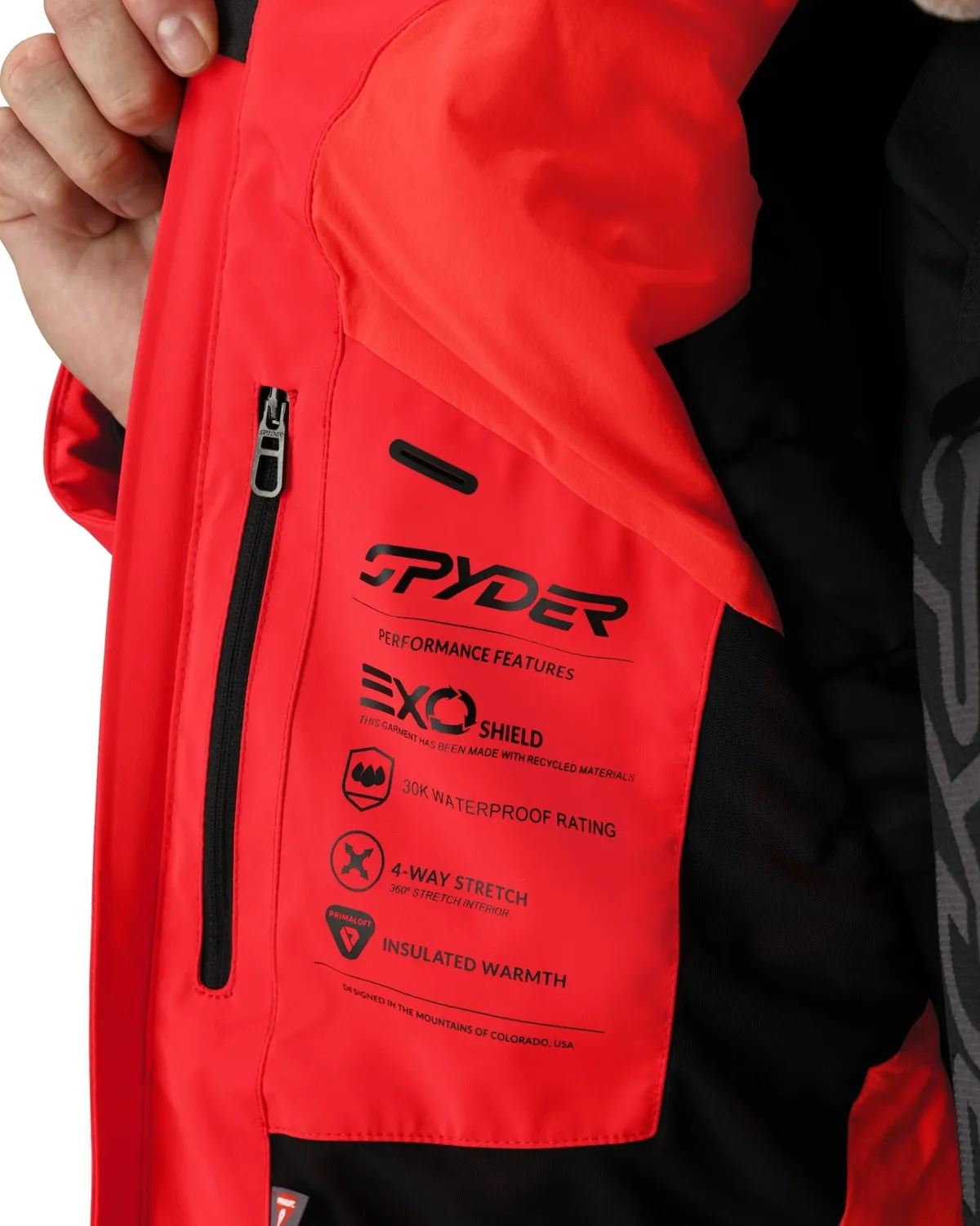Spyder Alyeska jakke herre spyder red – 30K vanntett