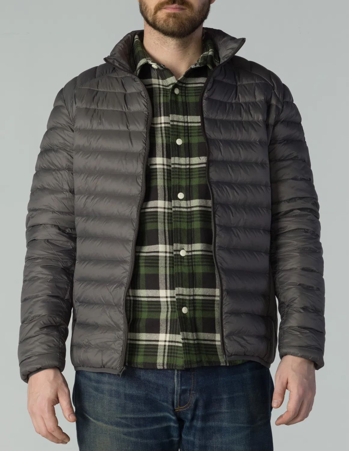 Schott NYC Silverado 9510D dunjakke oliven lett