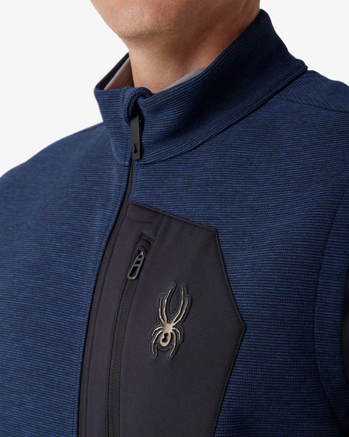 Spyder Bandit fleecevest herre indigo vanntett DWR