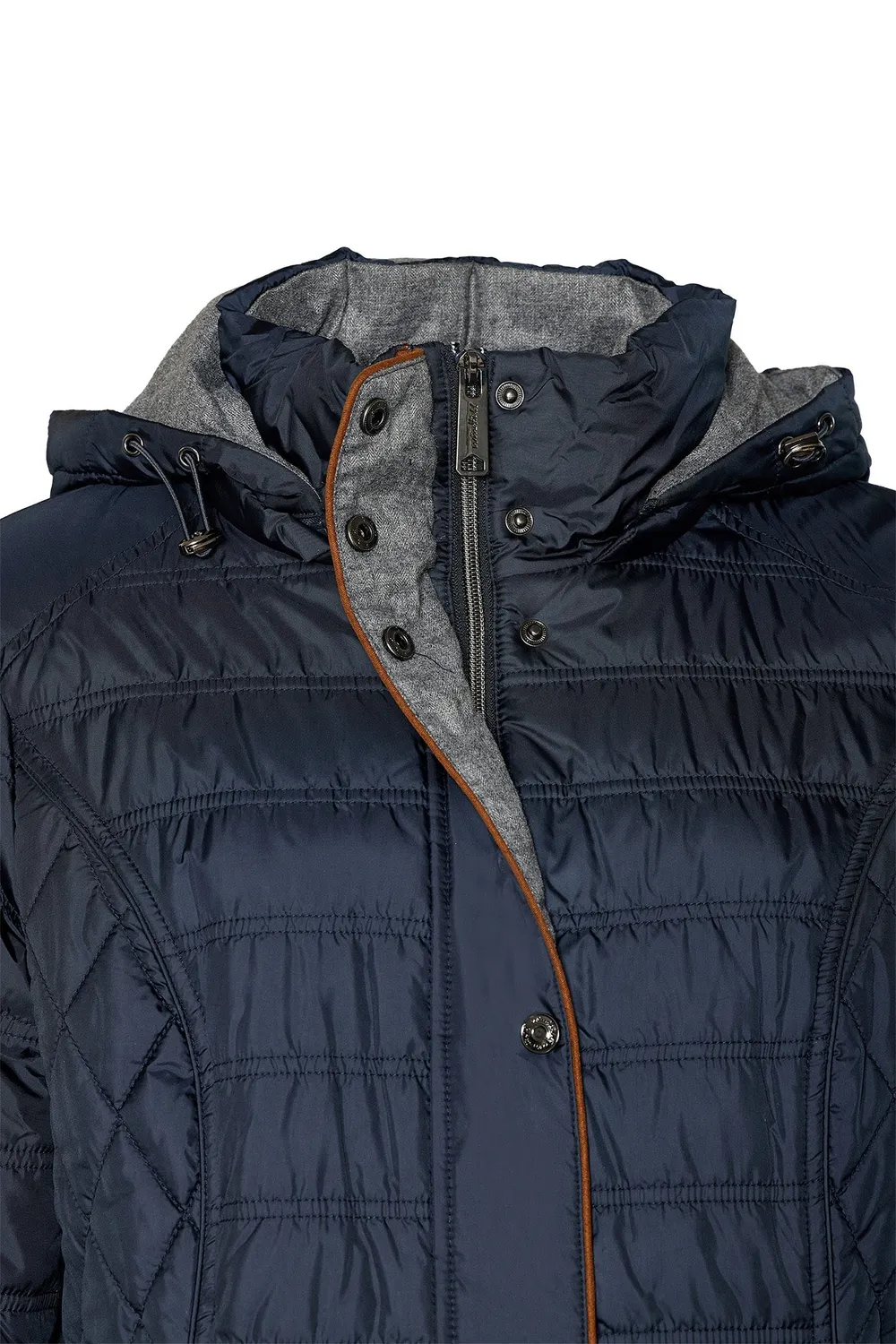 Danwear Windfield Carly vinterjakke Navy lang resirkulert