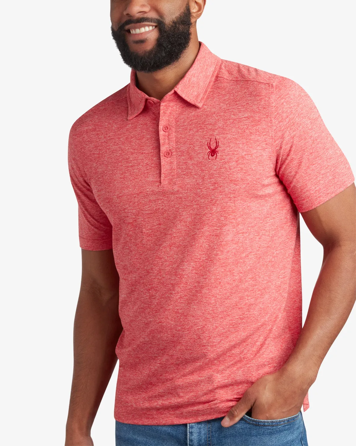 Spyder Jersey polo herre spyder red stretch