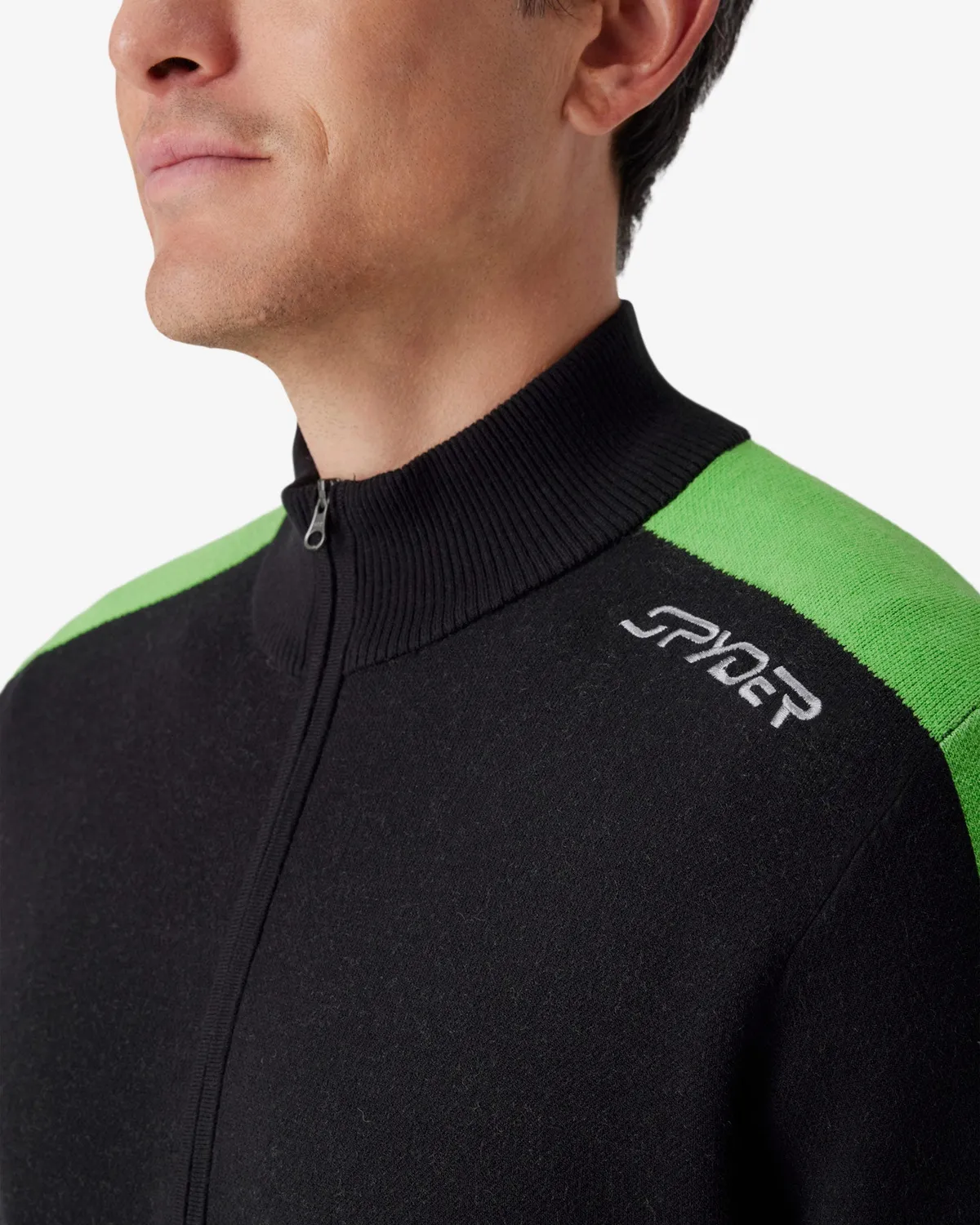 Spyder Verbier Quarter Zip genser strobe green viskose