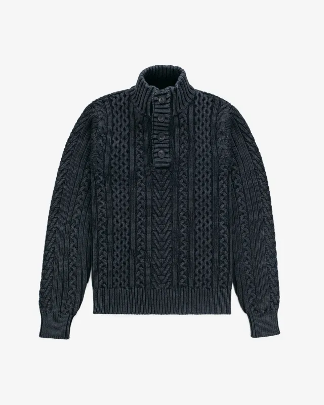 Schott NYC SW2604 fiskergenser svart ullblanding