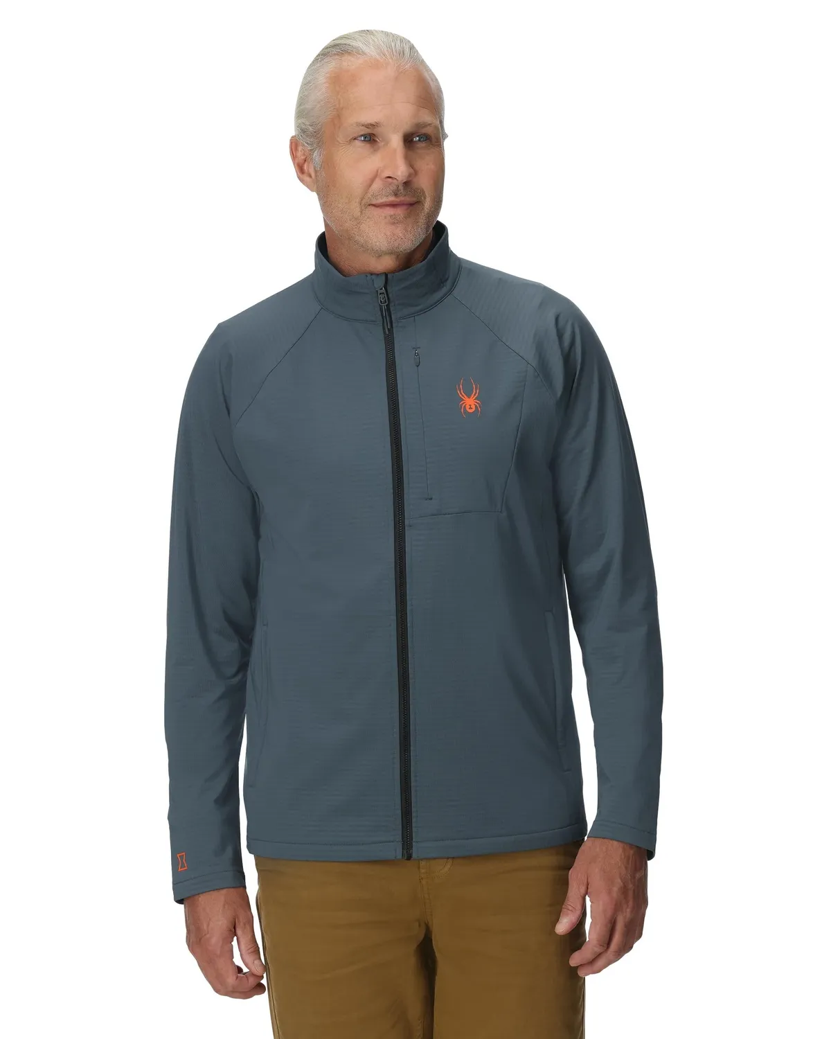 Spyder Gridweb fleecejakke herre slate blue resirkulert