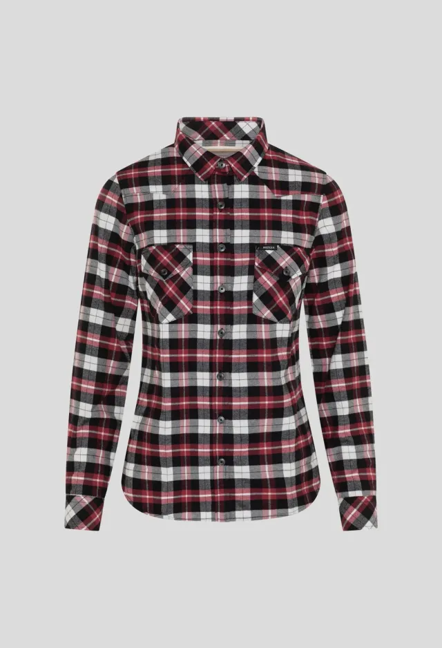 Rokker Cleveland Red/White/Black flanellskjorte dame rutete