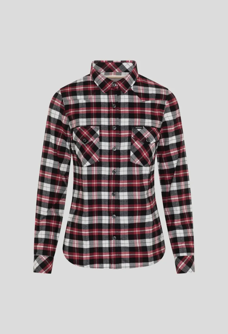 Rokker Cleveland Red/White/Black flanellskjorte dame rutete
