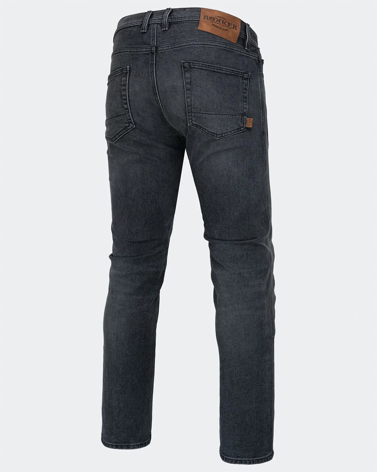 Rokker Hunter motorsykkeljeans grå AA rett passform