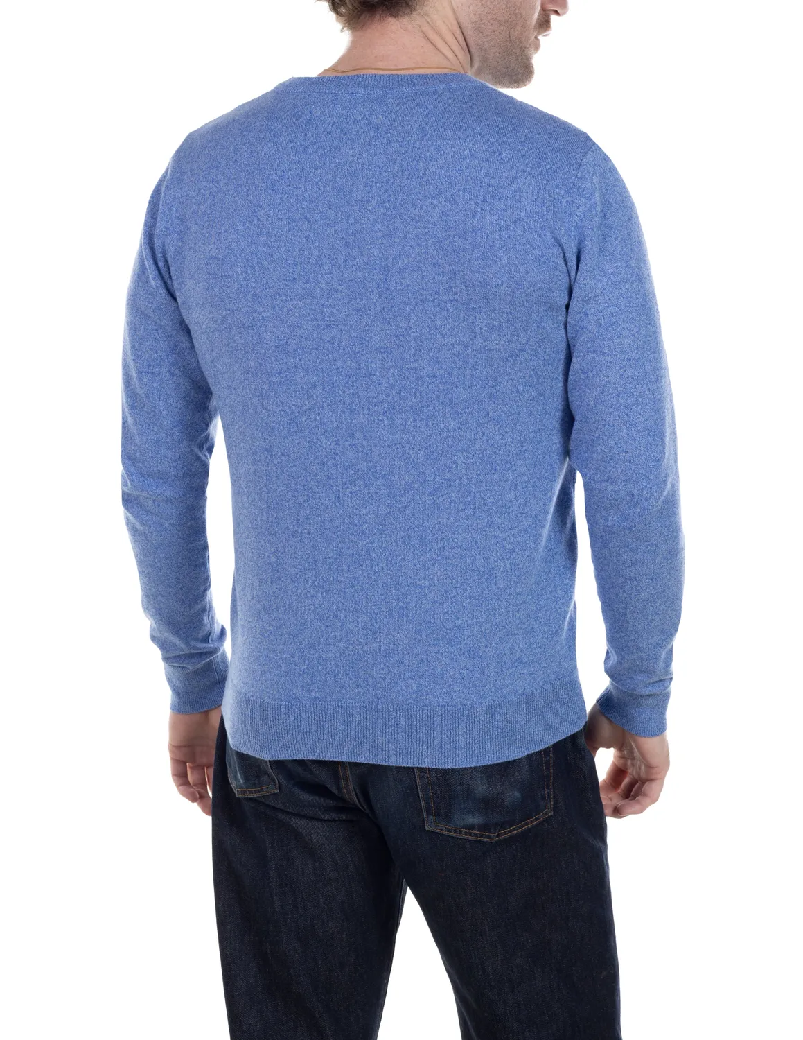 Schott NYC SW2202 crewneck genser heather blue bomull