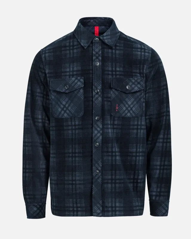 The Mountain Studio G-12 Micro Fleece skjorte blå rutet