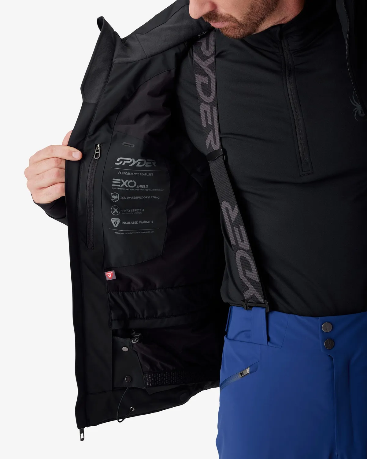 Spyder Monterosa skijakke herre svart 30K vanntett