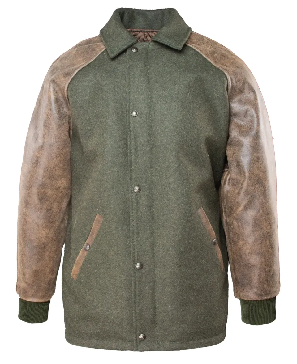 Schott NYC 7426 coachjakke oliven ull