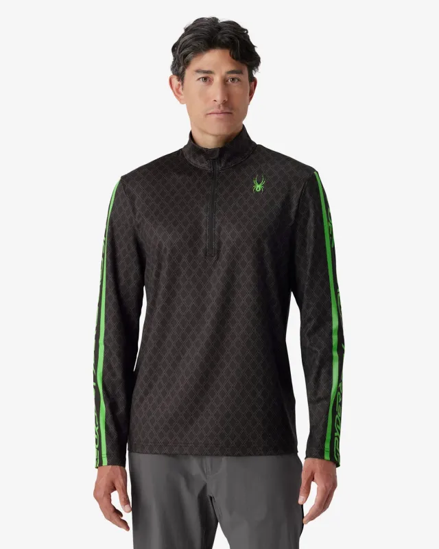 Spyder Podium genser herre grønn quarter zip fleece
