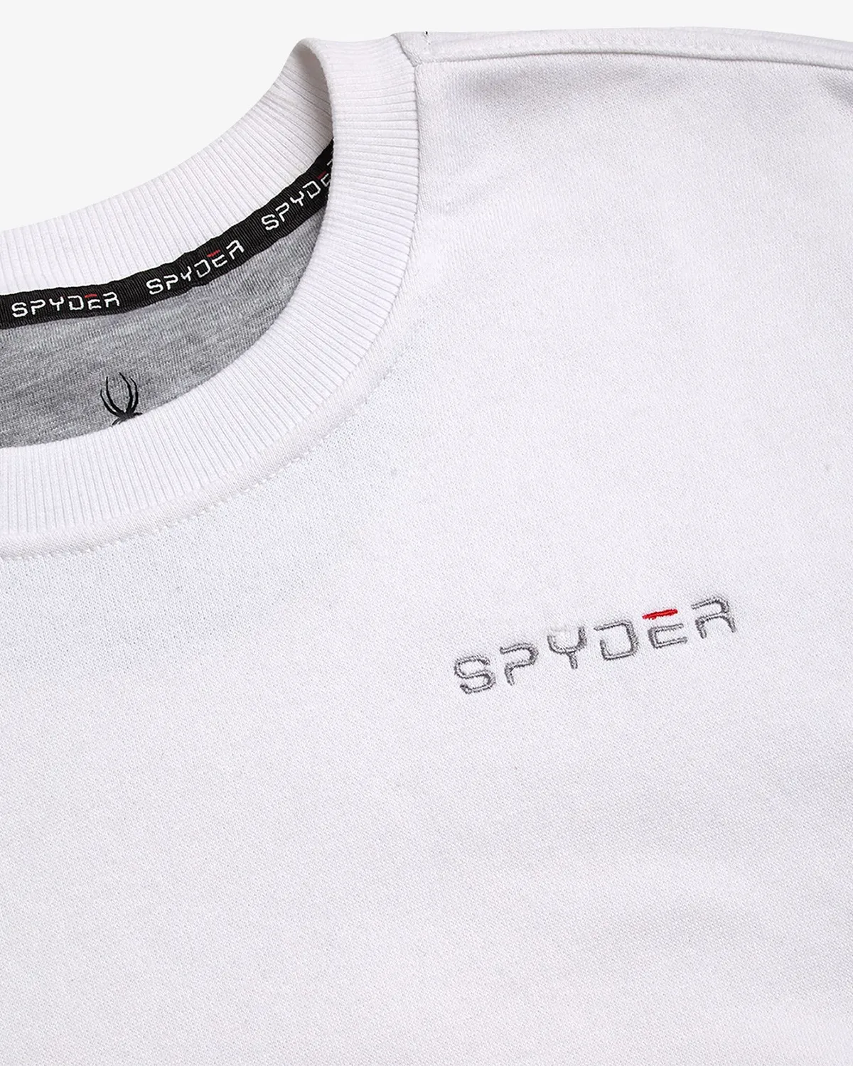 Spyder Fleece Crew genser White bomullsfleece