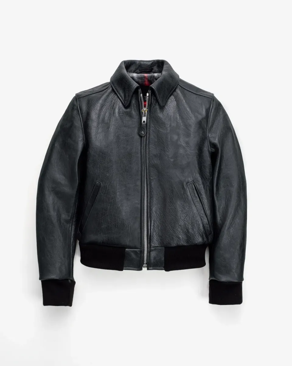 Schott NYC SP674H bomberjakke svart hesteskinn