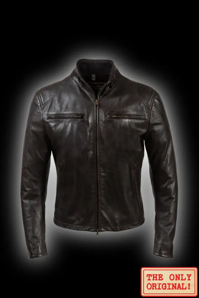 Matchless Osborne skinnjakke antique black bivoks