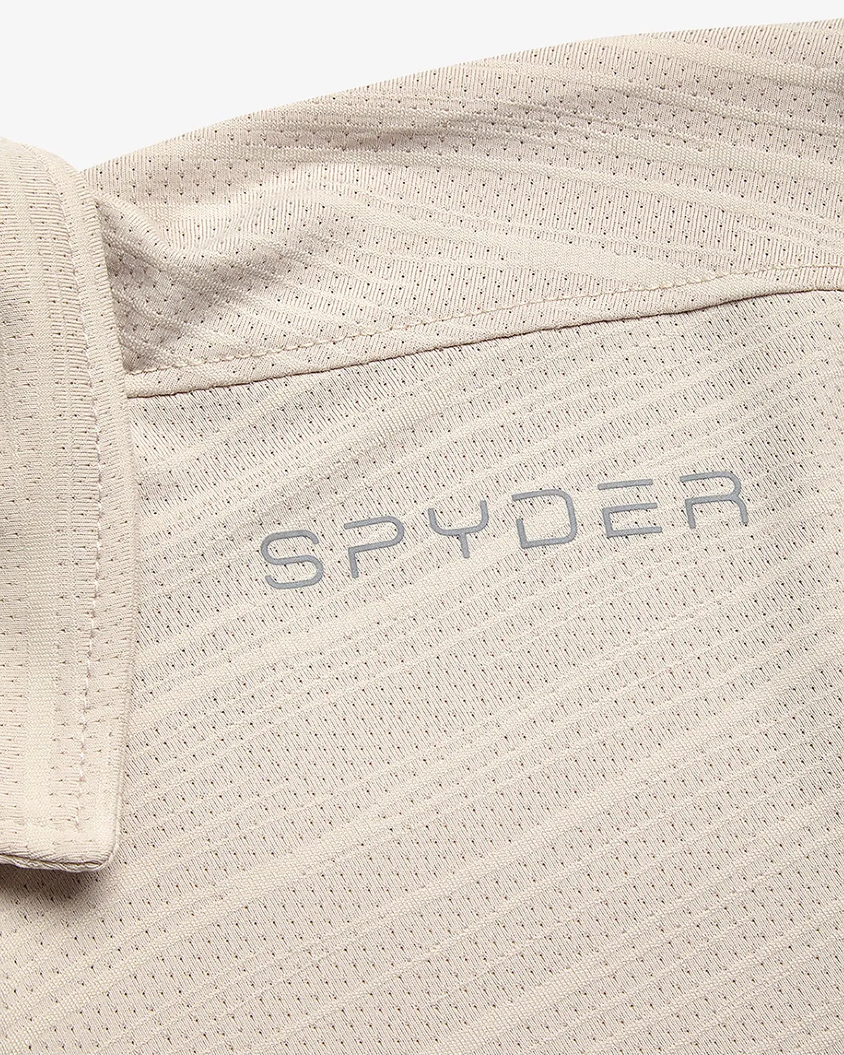 Spyder Jacquard polo beige herre kortermet