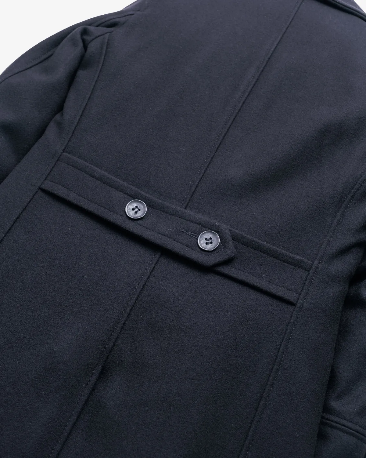 Schott NYC 790 kåpe navy ull lang offiser
