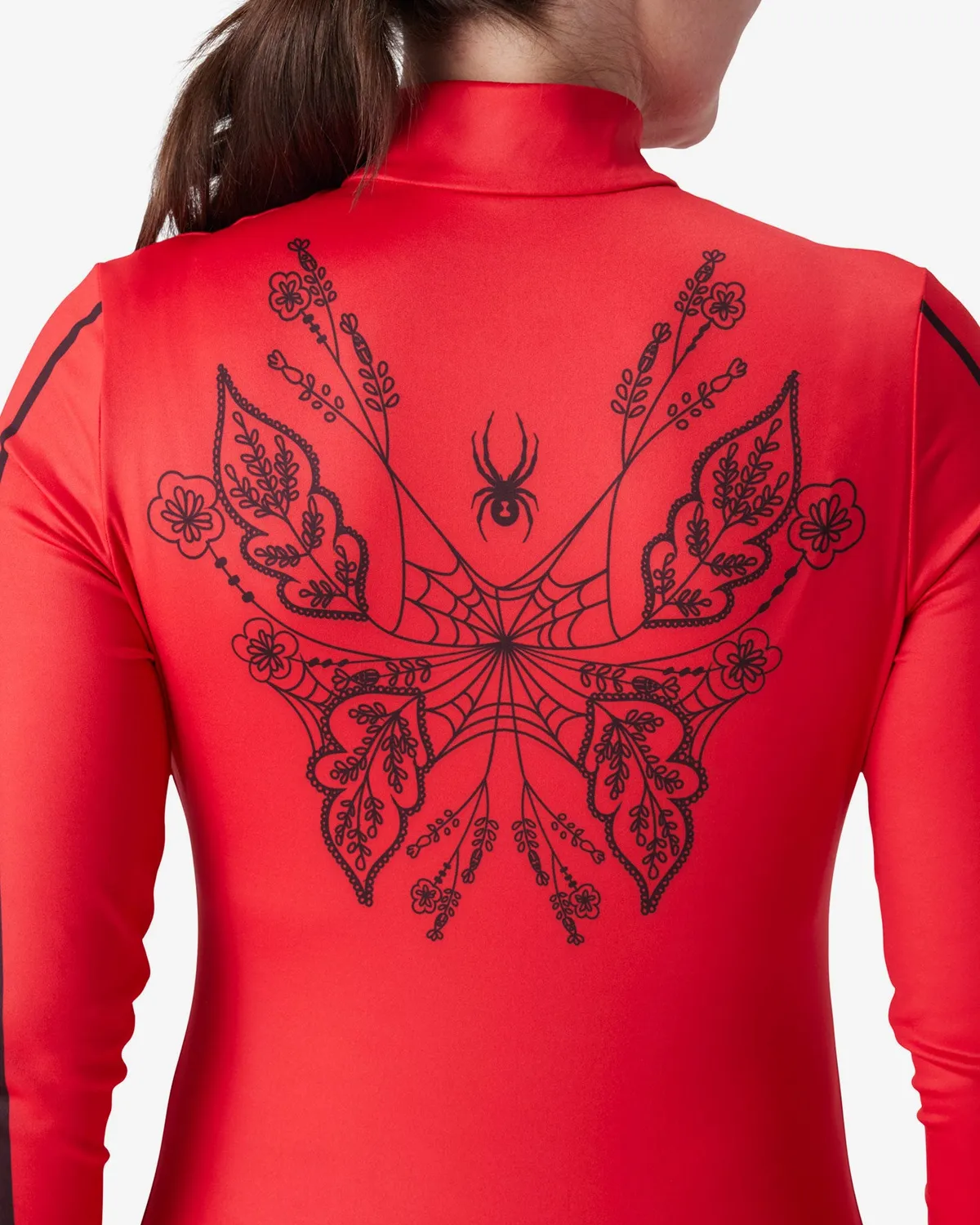 Spyder Vivid quarter zip dame Spyder Red fukttransporterende