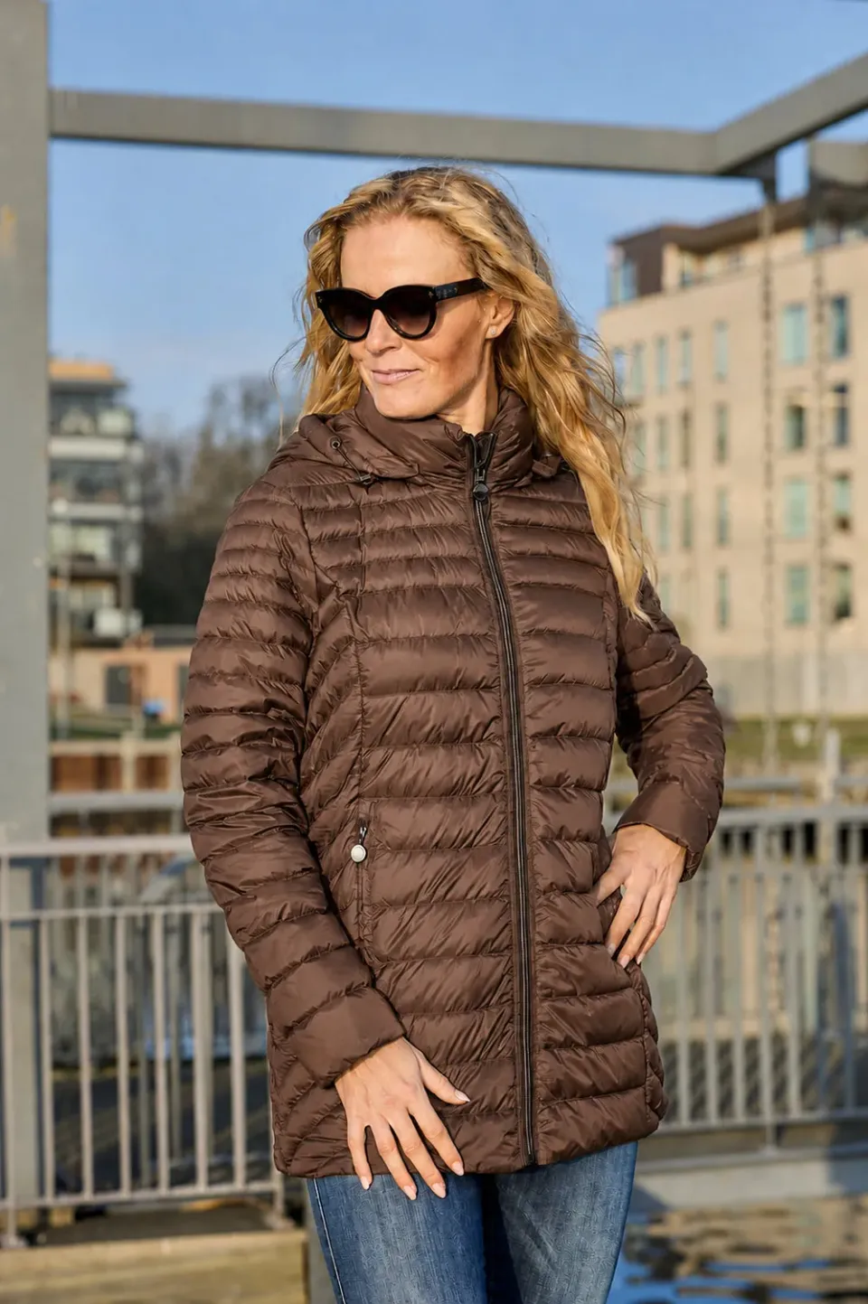 Danwear Albina Light Down dunjakke Chocolate brown