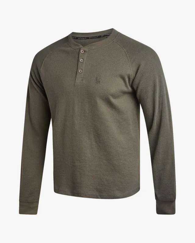 Spyder Waffle Henley genser herre langermet