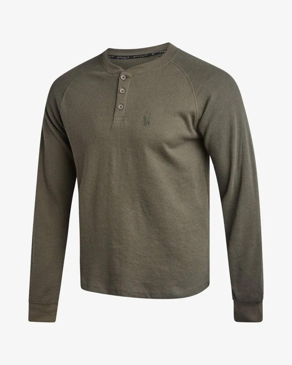 Spyder Waffle Henley genser herre langermet