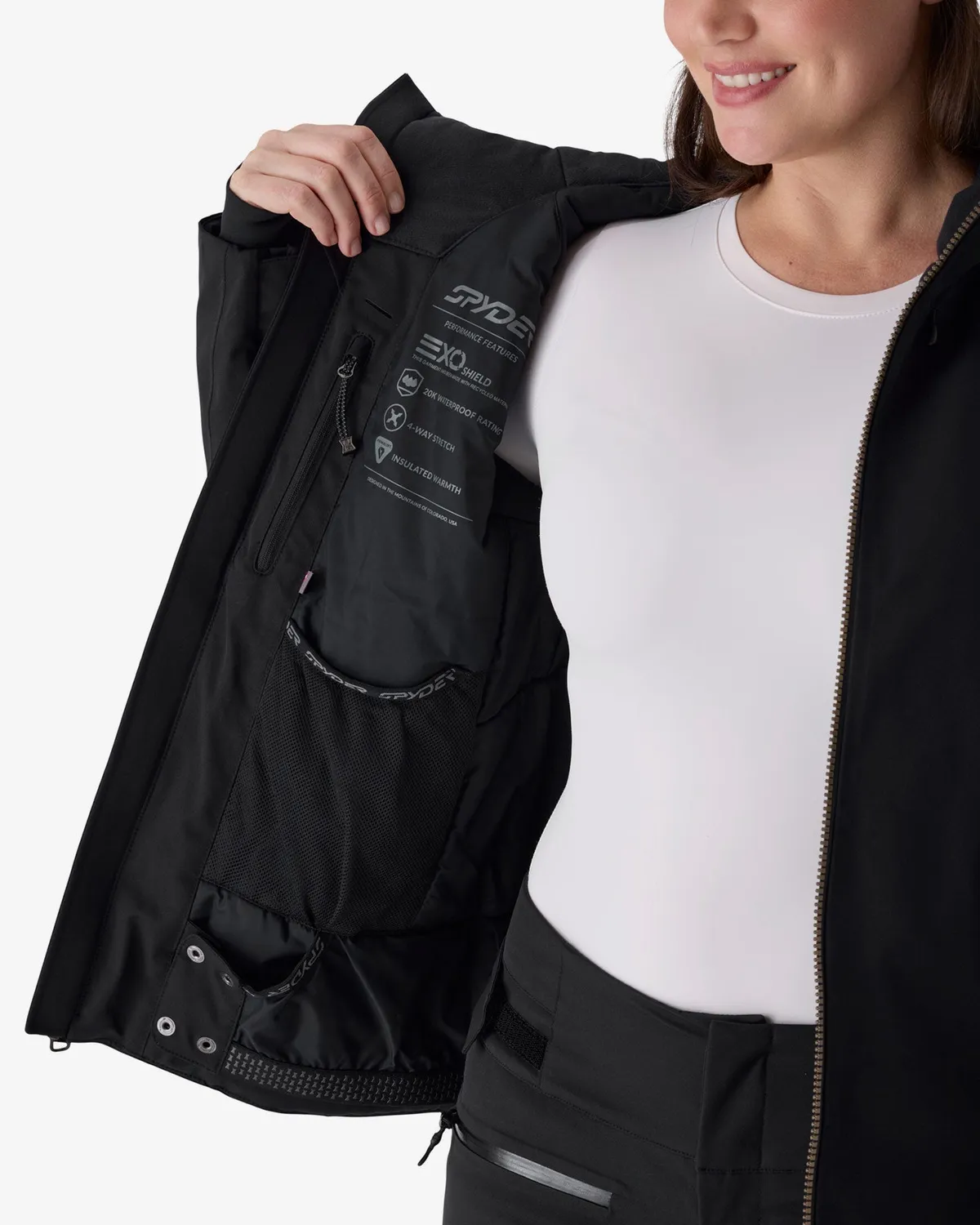 Spyder Temerity skijakke dame svart 20K varm