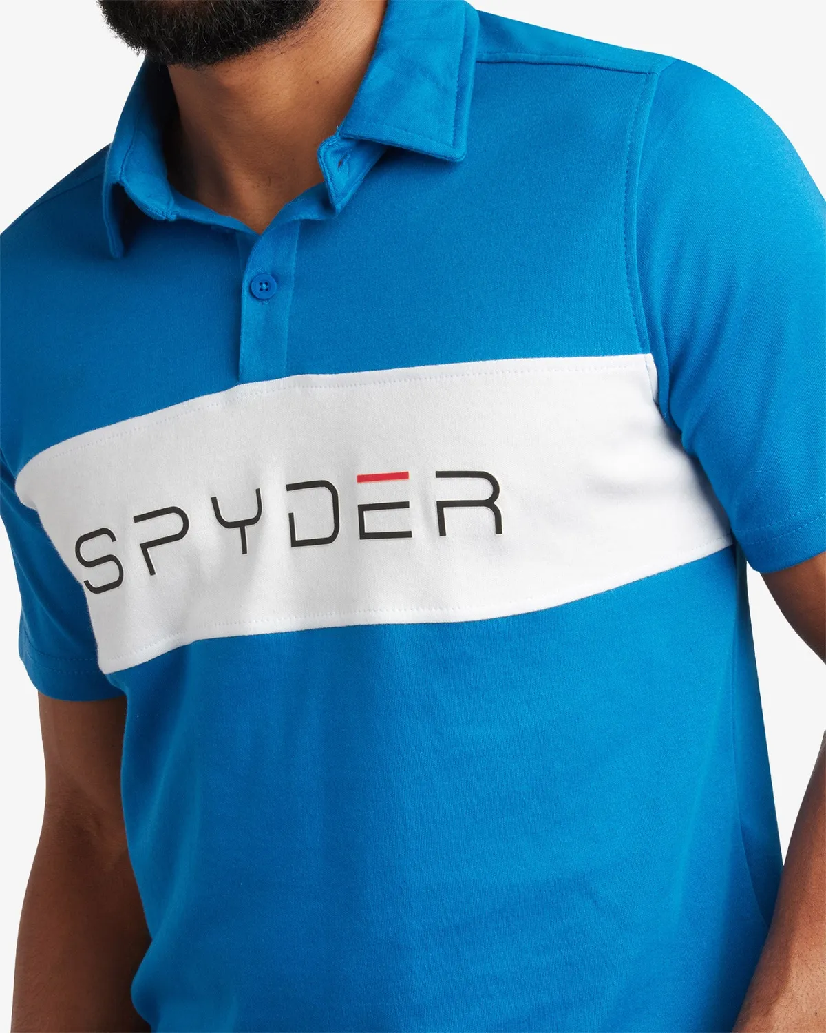 Spyder Polo piké cobalt bomull herre