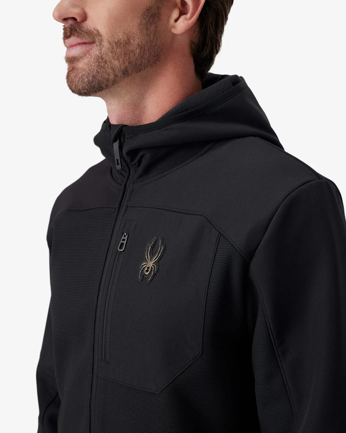 Spyder Web Shellfleece 38A483673 hettejakke svart 20K