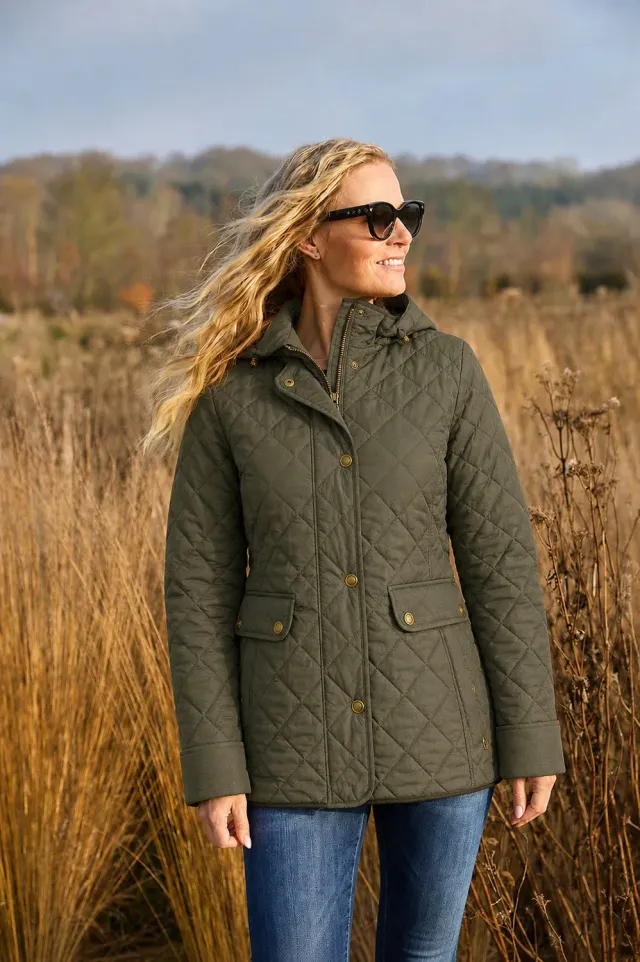 Danwear Ketty vinterjakke hunter green lang