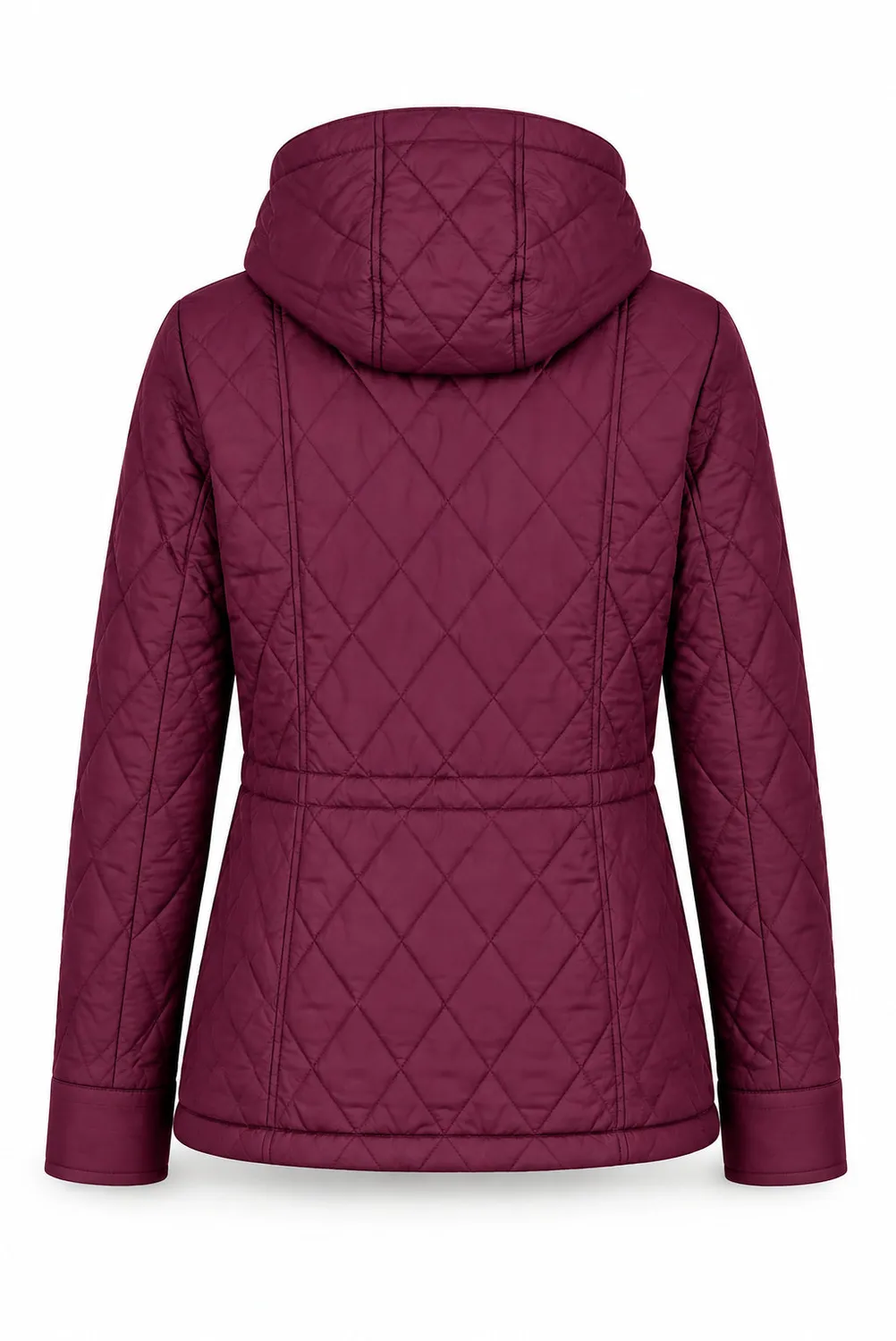 Danwear Windfield Kinga vinterjakke Wine quiltet lang