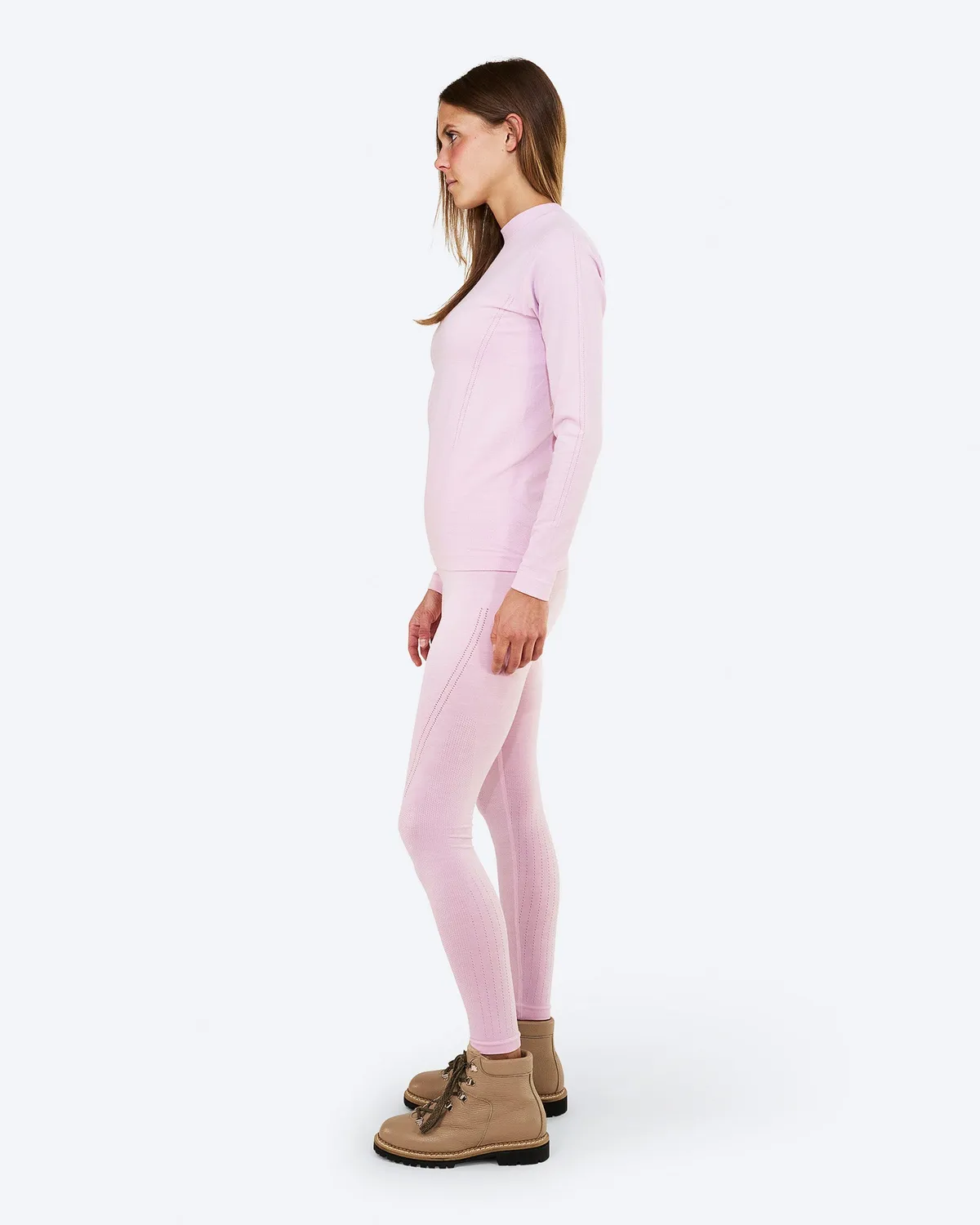 The Mountain Studio U-9 W Seamless Merino ulltrøye Lilac Snow
