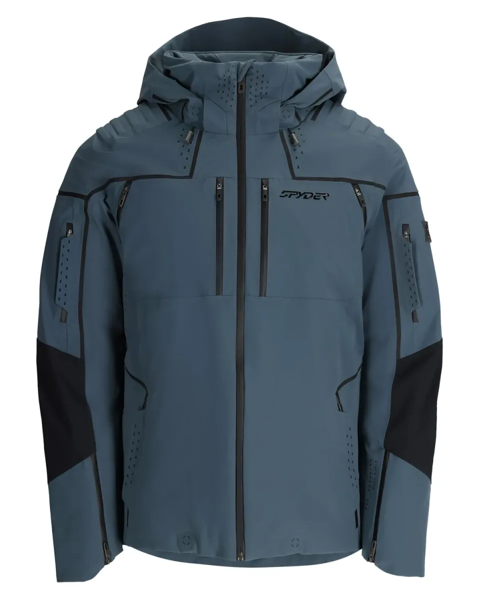 Spyder Pinnacle skijakke herre slate blue vindtett