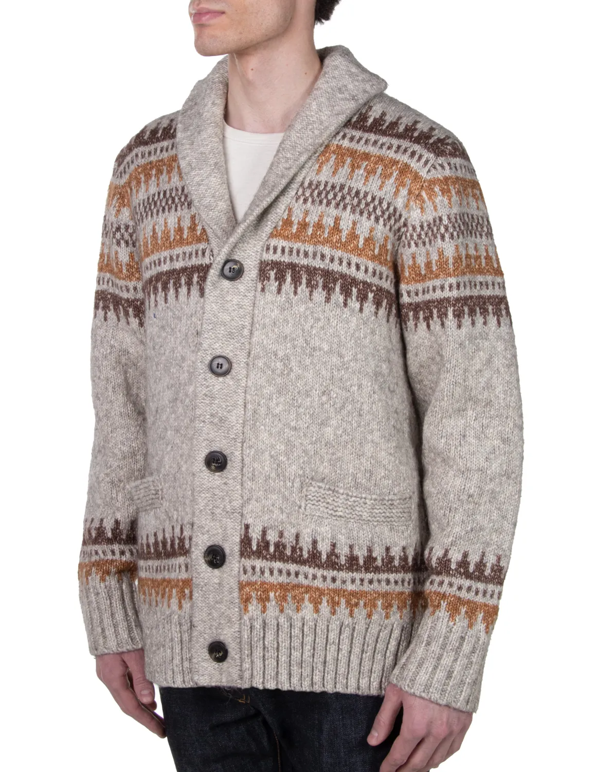 Schott NYC SW2137 cardigan limestone yakblend