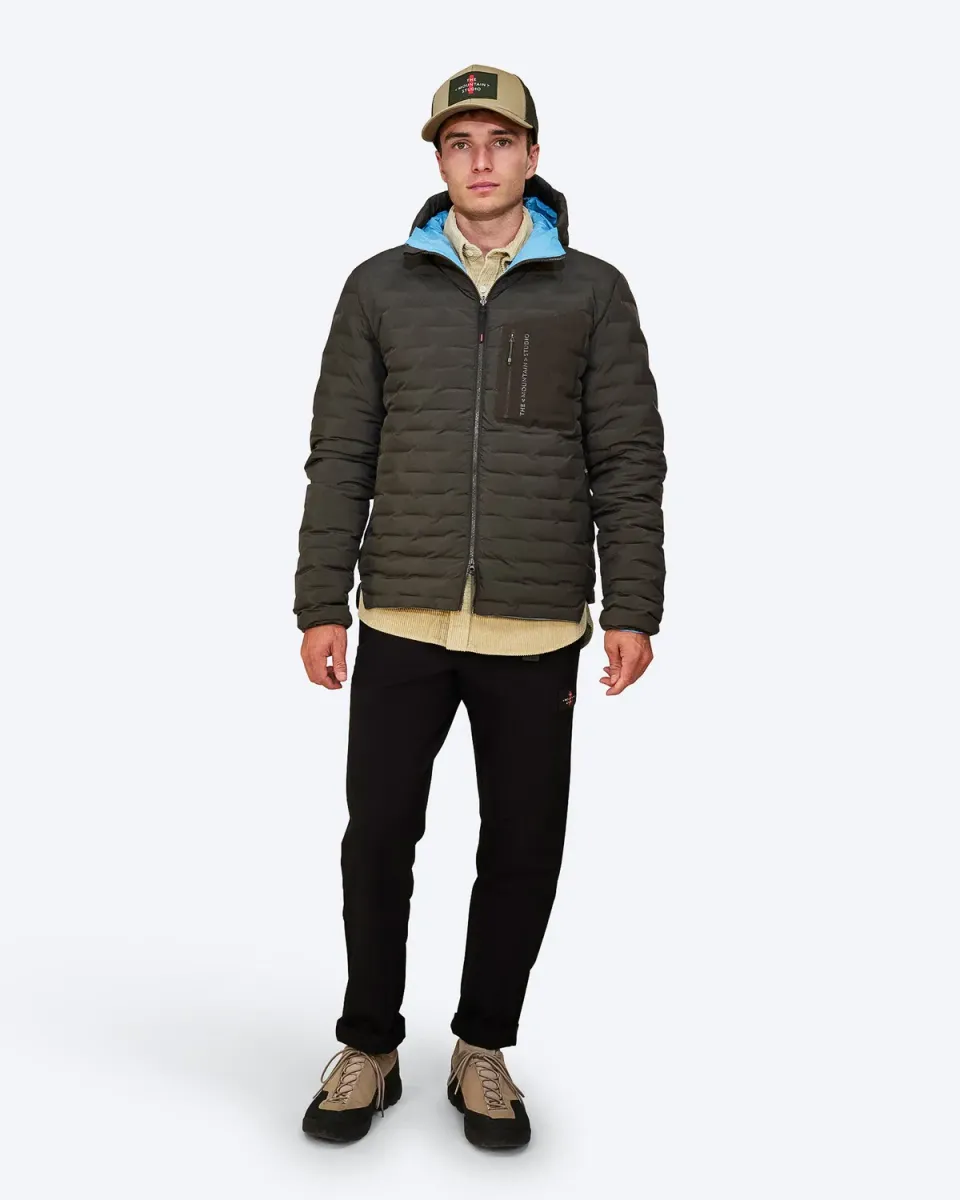 The Mountain Studio D-3 RL dunjakke herre Peat-Niagara vendbar