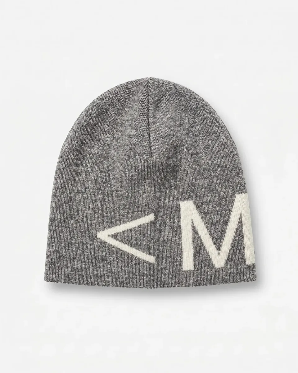 The Mountain Studio C-24 Wool Beanie lue Grey Melange ull