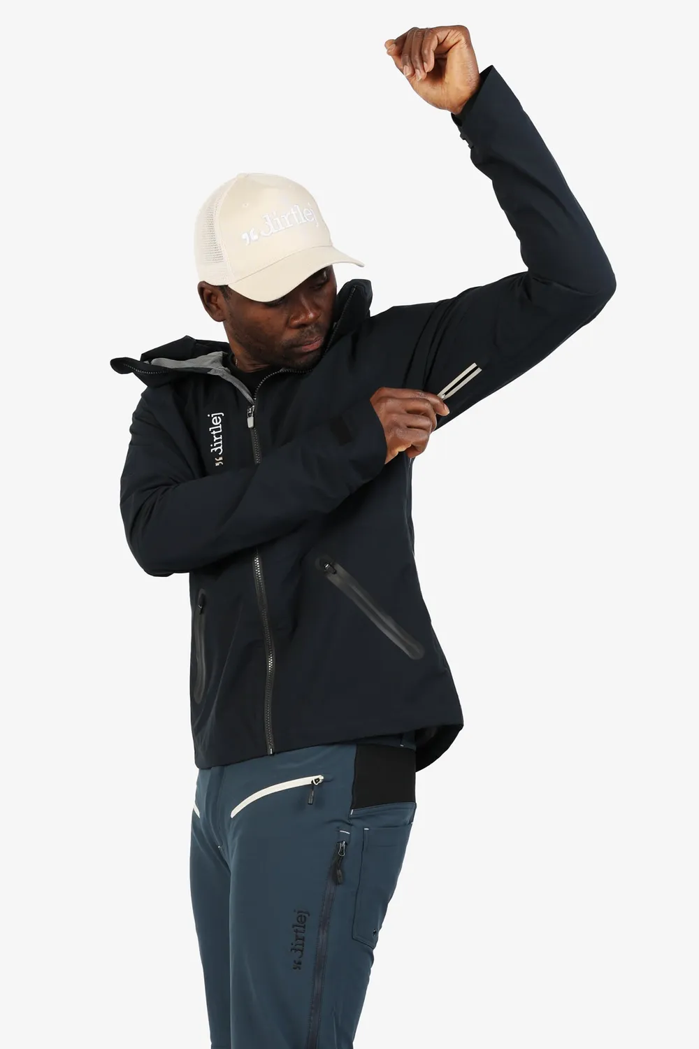 dirtlej weathershield waterproof regnjakke sort vanntett