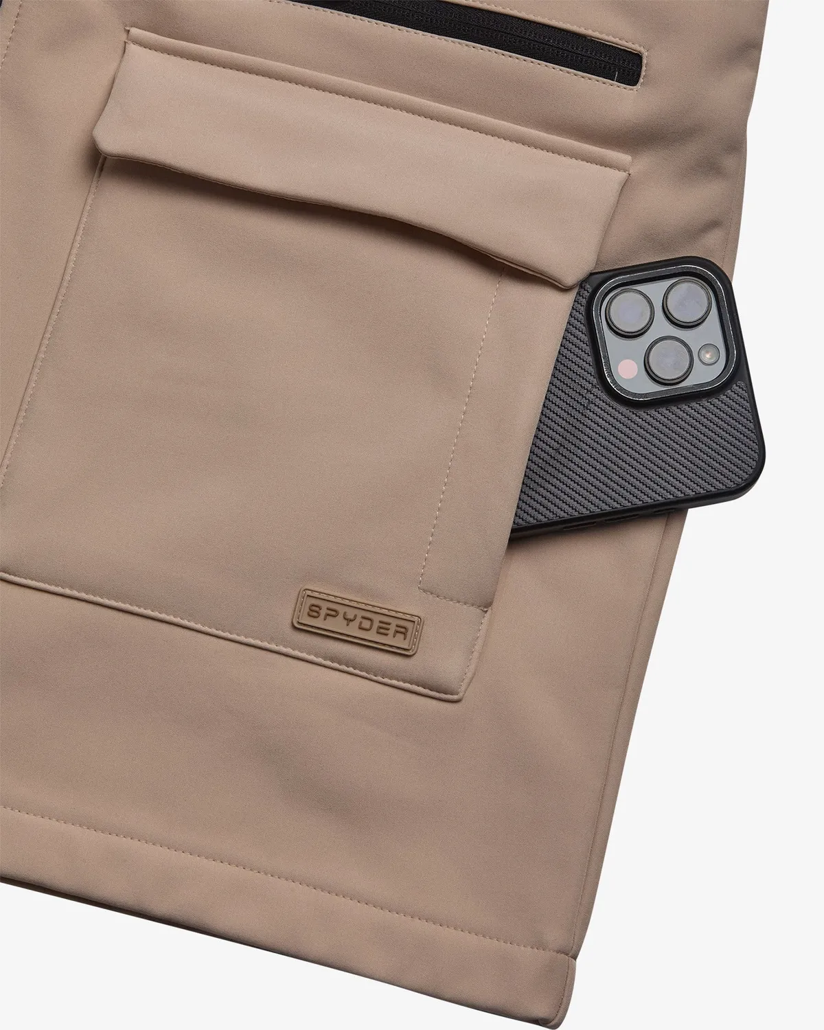 Spyder Long Softshell Jakke Clay vindtett