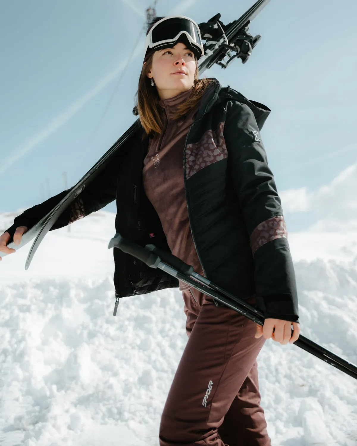 Spyder Fuse skibukse dame mocha 20K vanntett