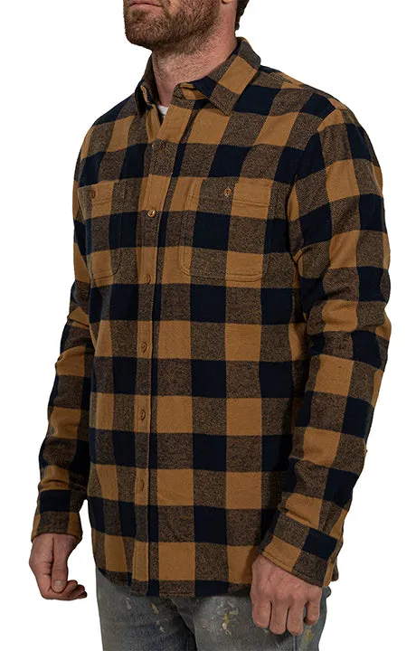 Schott NYC SH2134 flanellskjorte rød rutete bomull