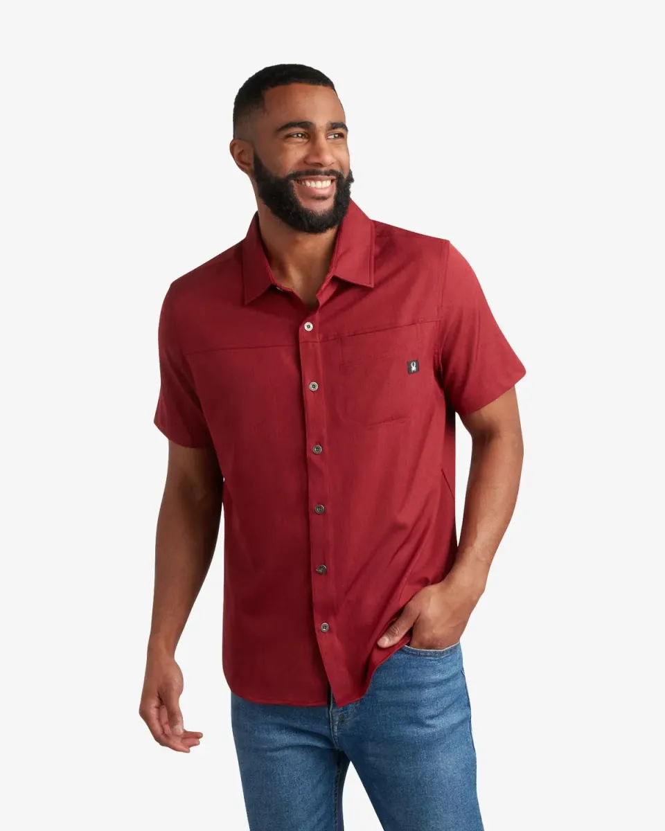 Spyder Mini Stripe Polo piké herre rød stripet