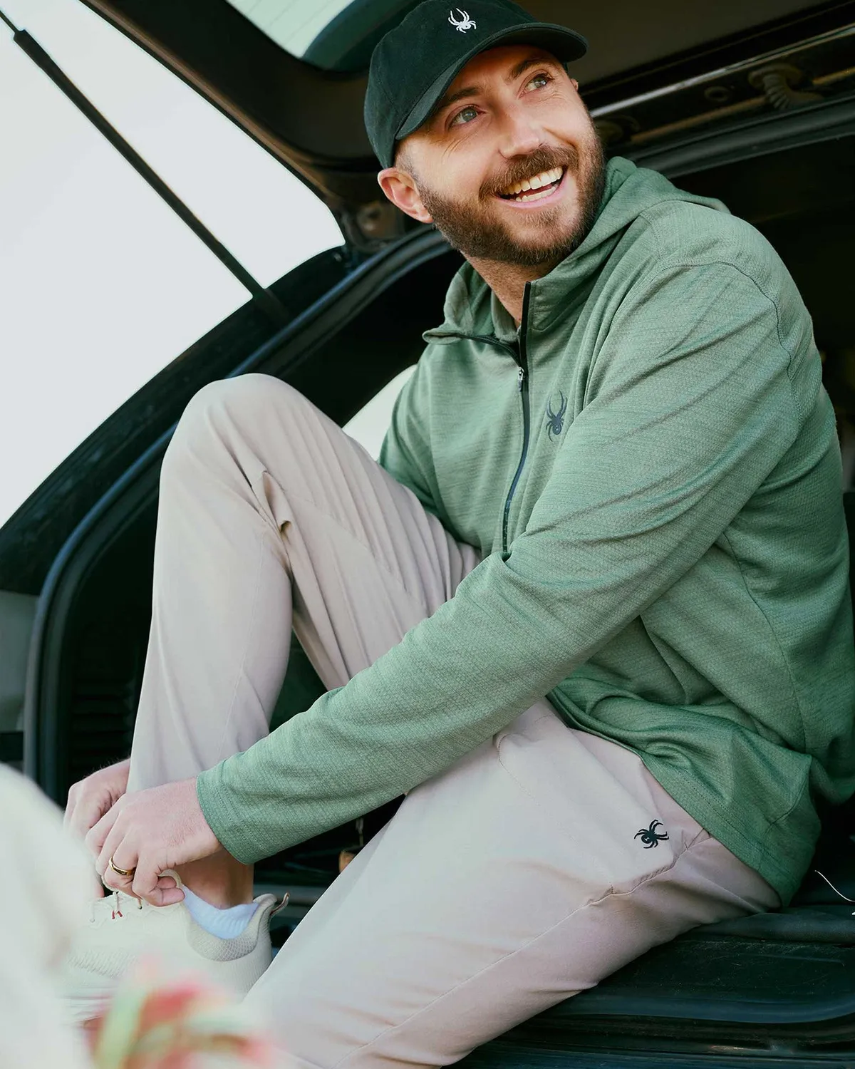 Spyder Knit half-zip genser herre grønn UPF30