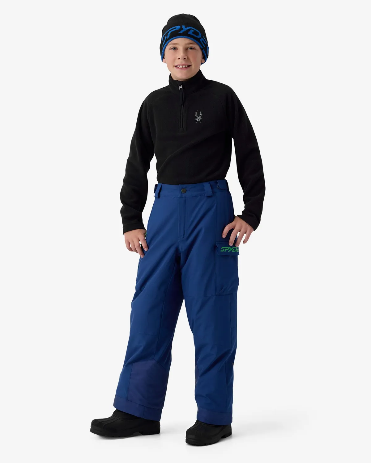 Spyder Kicker skibukse gutt Black isolert