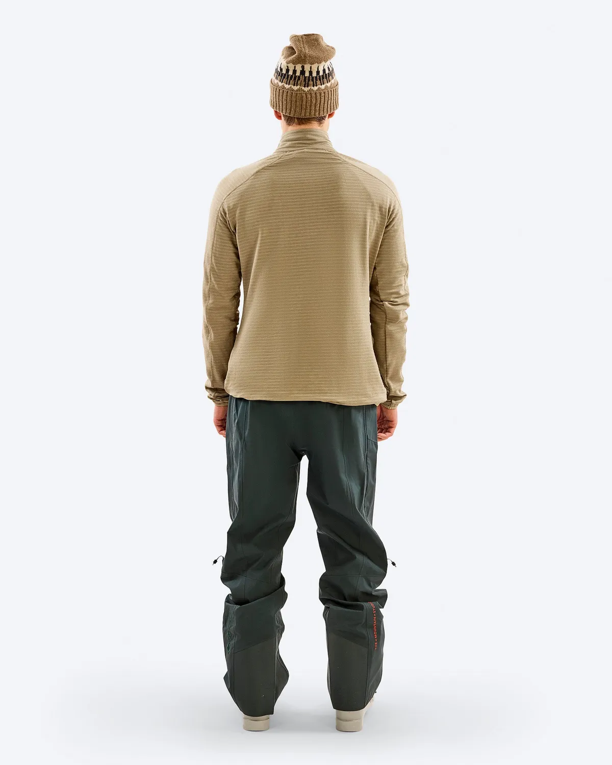 The Mountain Studio M-6 Light Tech Fleece Half Zip genser Brindle lett