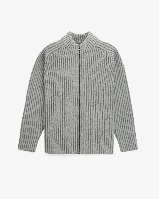 Schott NYC SW2619 zip-genser oatmeal ullblanding